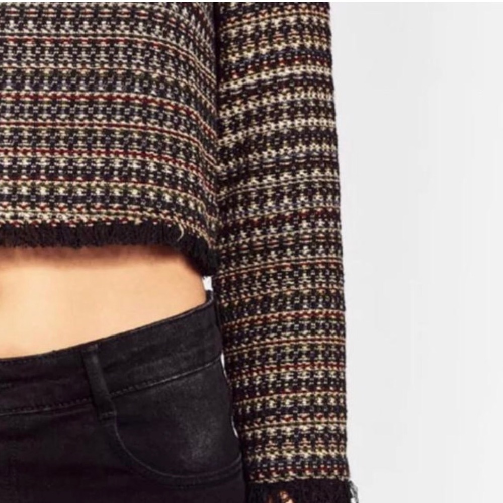 Zara Frayed Crop Top - Picture 5 of 7